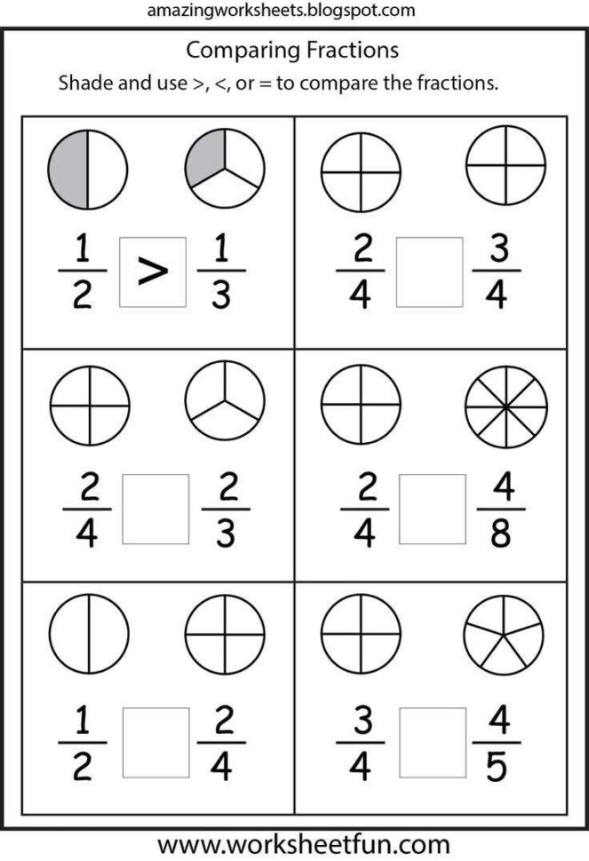 Comparing Fractions Worksheet 650951  Comparing Fractions