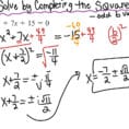 Completing The Square  Odd B Value Imaginary Solution