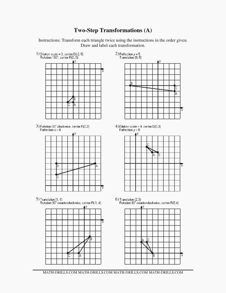 Compositions Of Transformations Worksheet Answers
