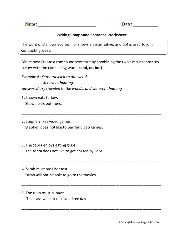 Complex Sentences Worksheet — db-excel.com