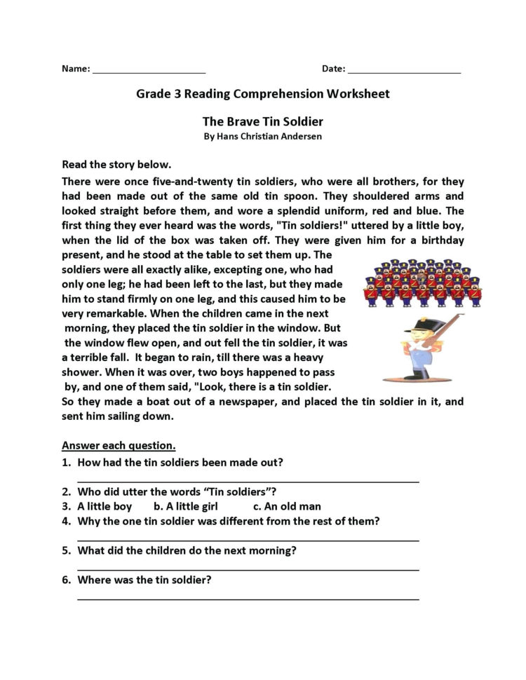 8th Grade Reading Comprehension Worksheets