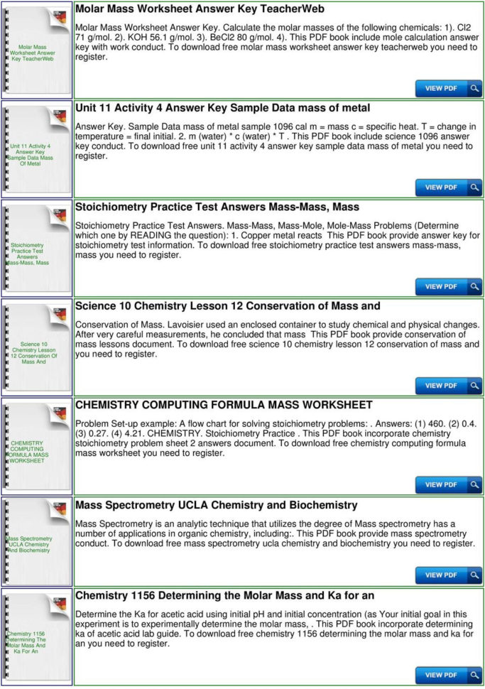 Computing Formula Mass Workshe Computing Formula Mass Worksheet Epic