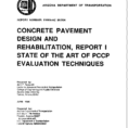 Concrete Pavement Design And Rehabilitation Report I State Of The