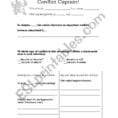 Conflict Captain Literature Circles Role Sheet For
