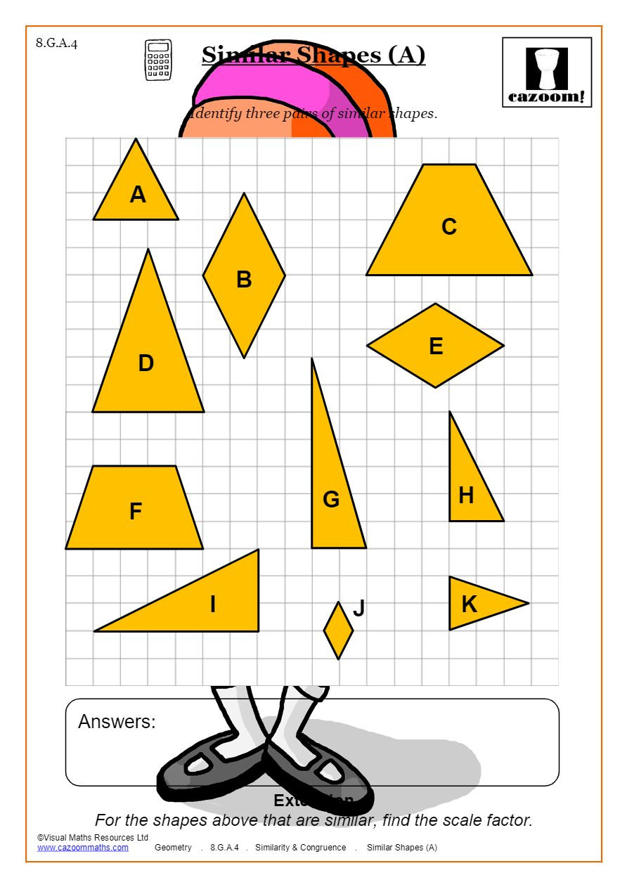 Congruence And Similarity Worksheets Cazoom Maths Db excel