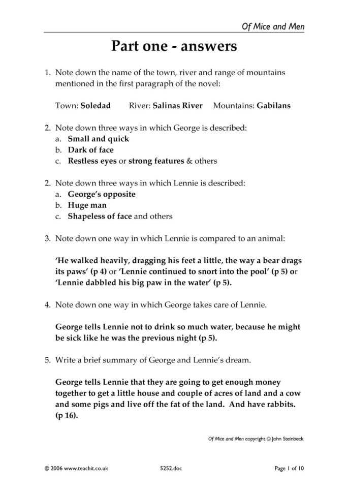 Consolidation Worksheets  The Answers