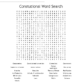Constitutional Convention Word Search  Word