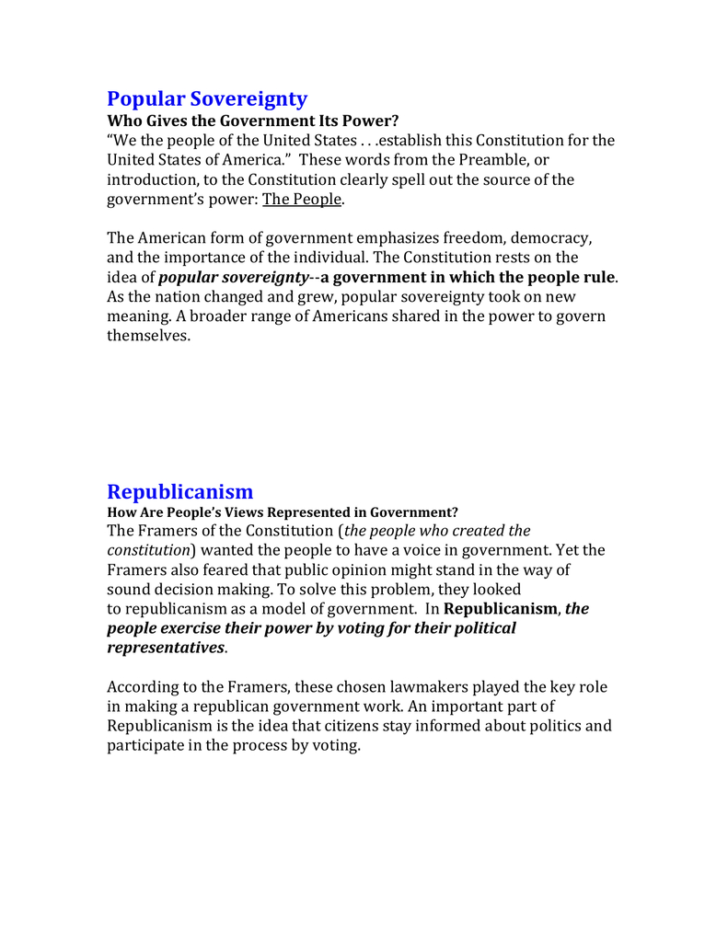 Constitutional Principles Worksheet Answers Icivics