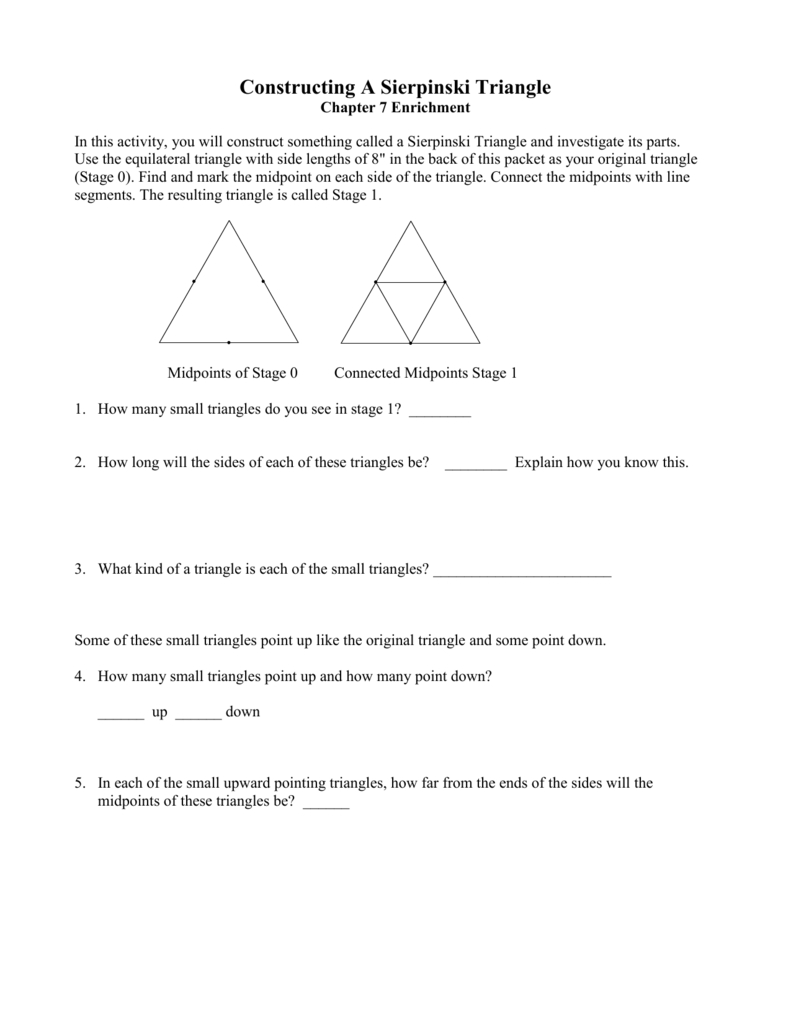 Constructing Sierpinski Triangles