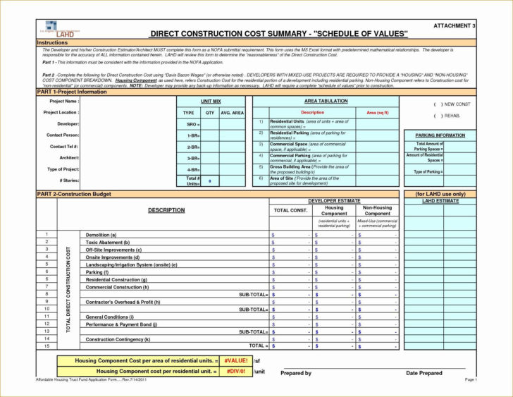 Construction Estimating Worksheets