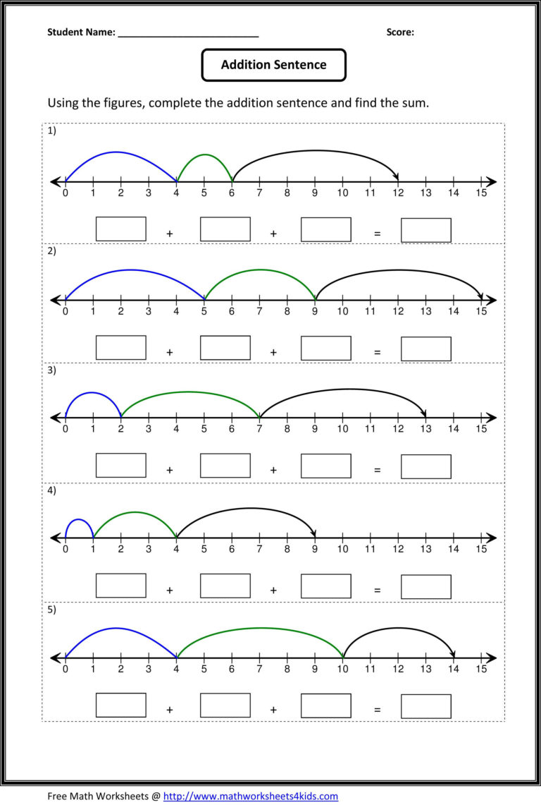 fraction-number-line-sheets