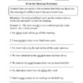 Context Clues Worksheets 650841  Write The Meaning