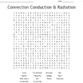 Convection Conduction  Radiation Word Search  Word