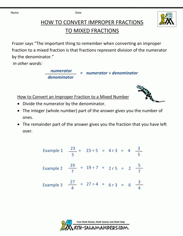 Convert Improper Fraction