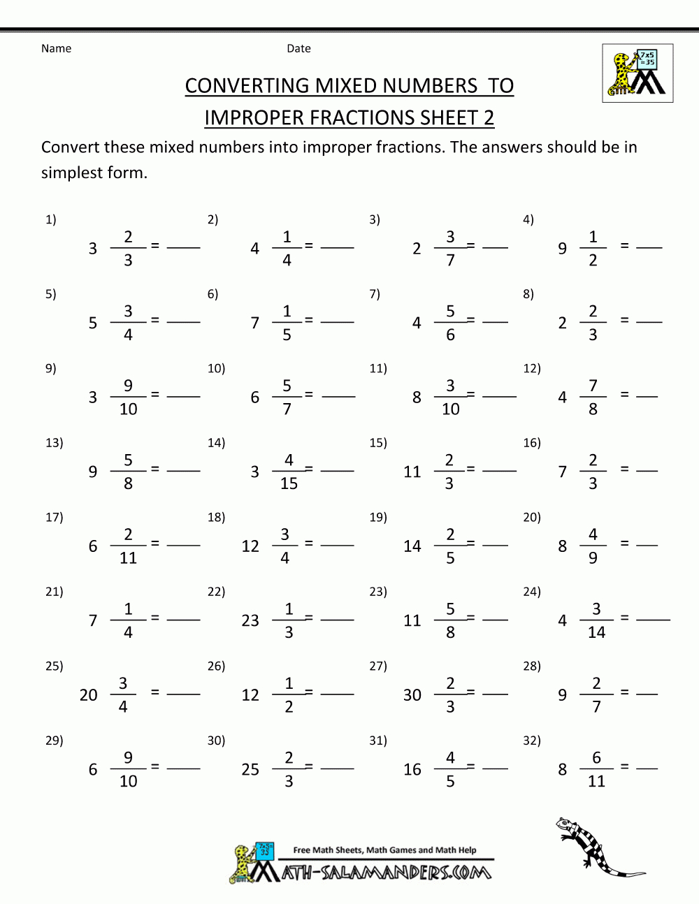 fraction to mixed fraction converter