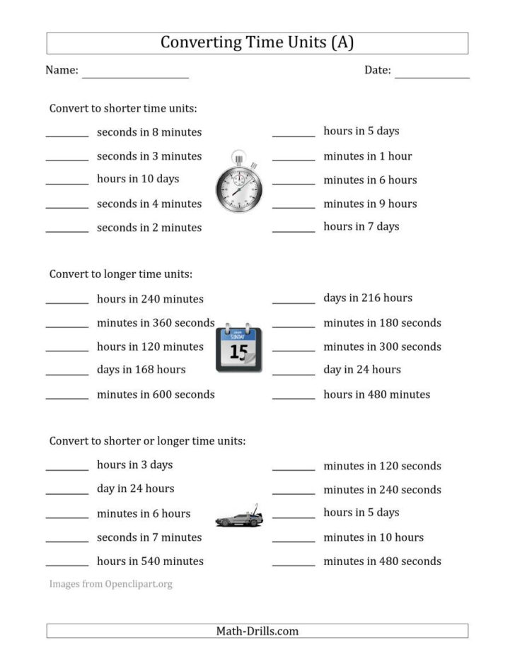 Unit Conversion Worksheet Pdf
