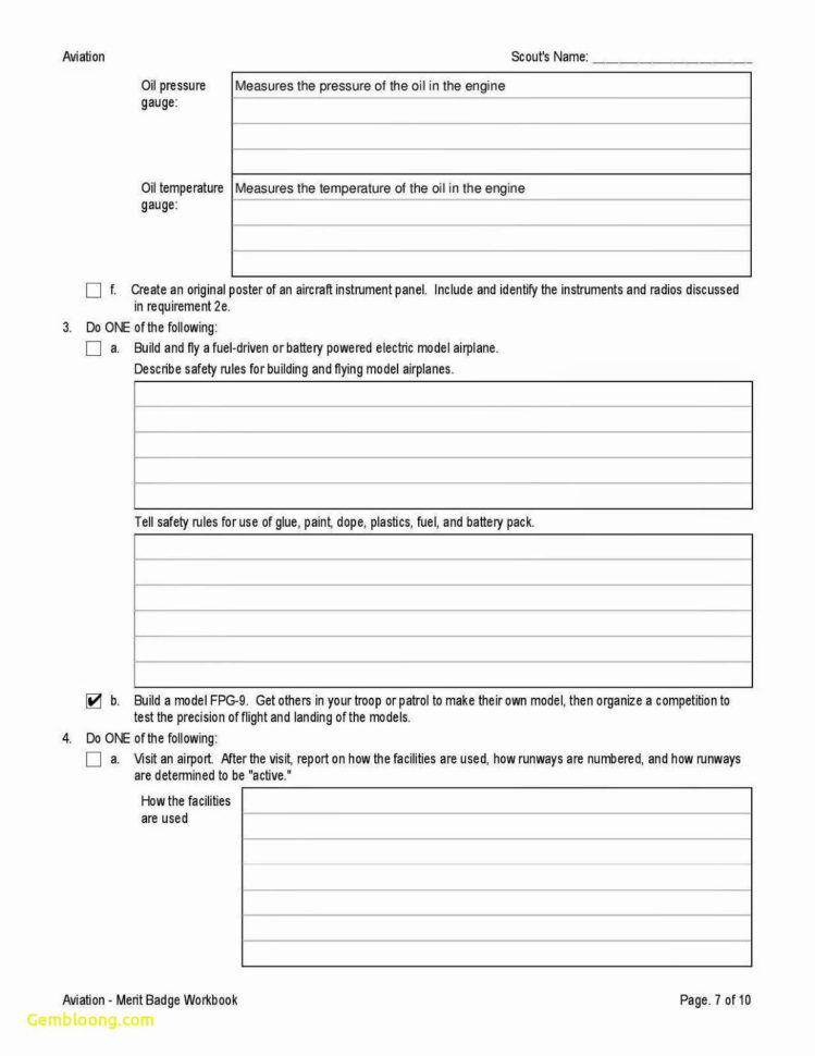 Cooking Merit Badge Worksheet  Cramerforcongress