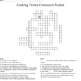 Cooking Terms Crossword Puzzle  Word
