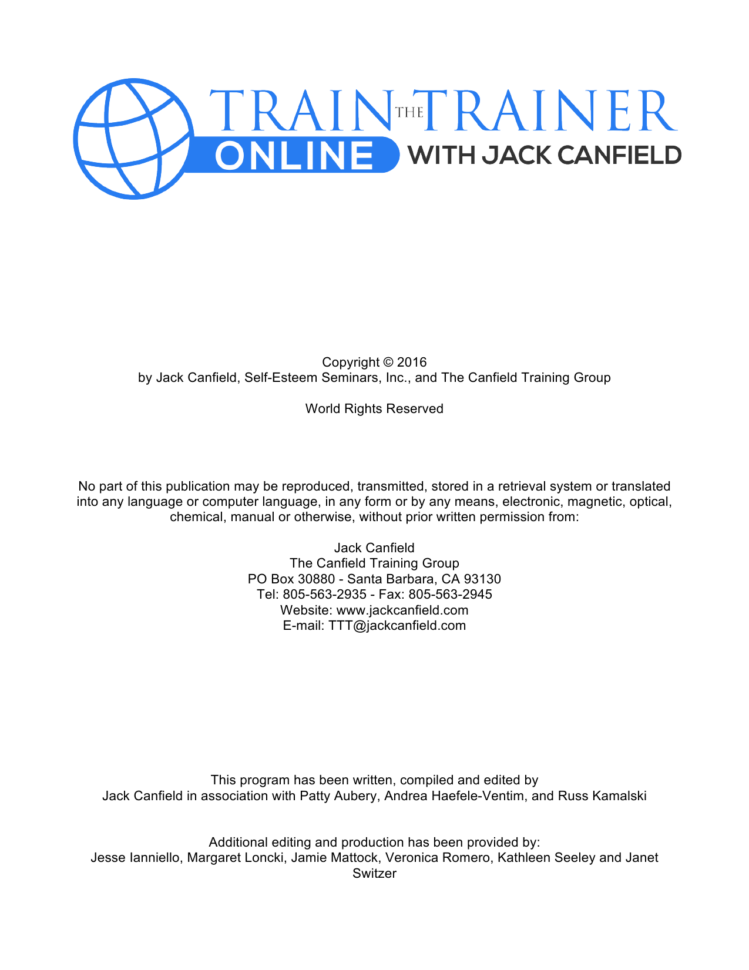 Copyright © 2016Jack Canfield Self  Manualzz