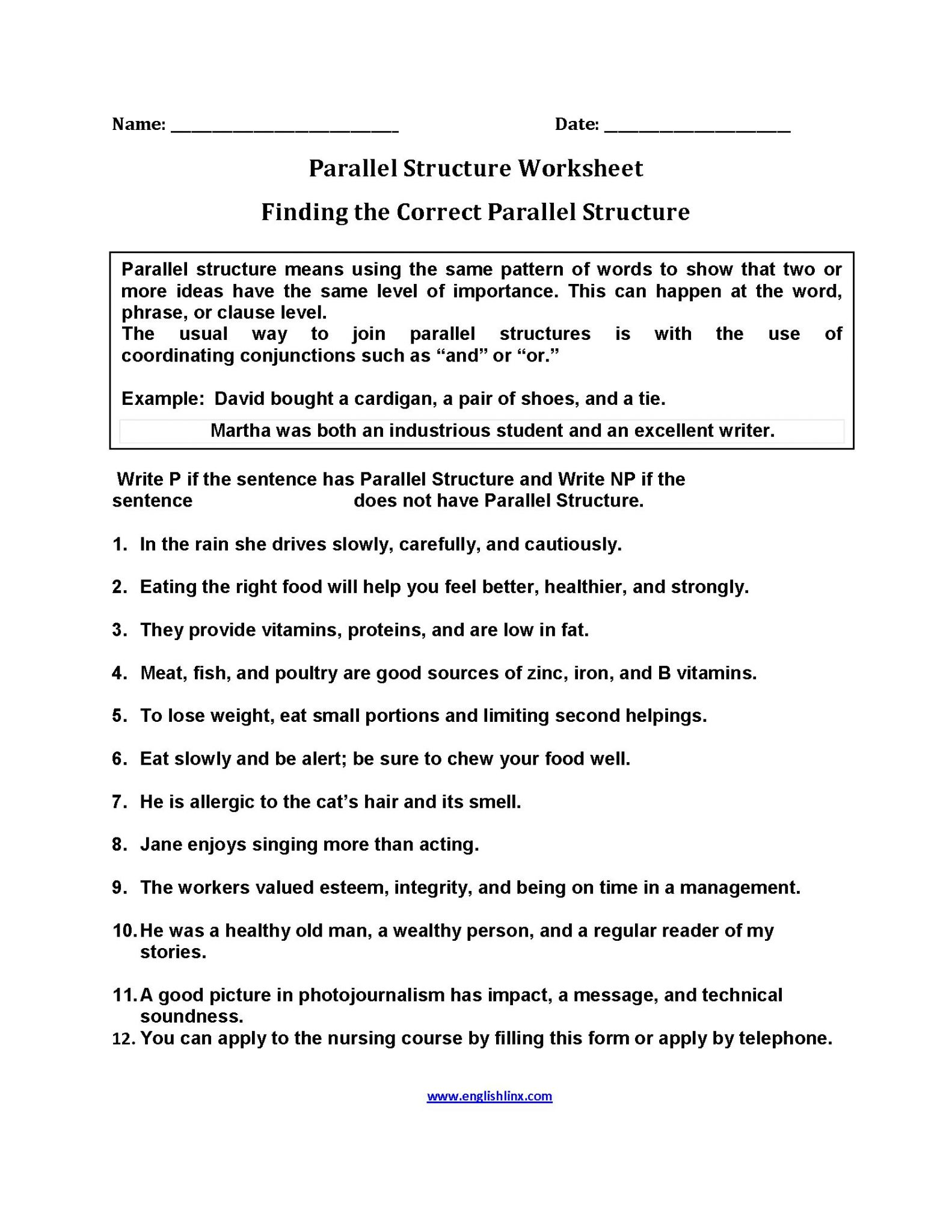 Correlative Conjunctions Worksheets With Answers