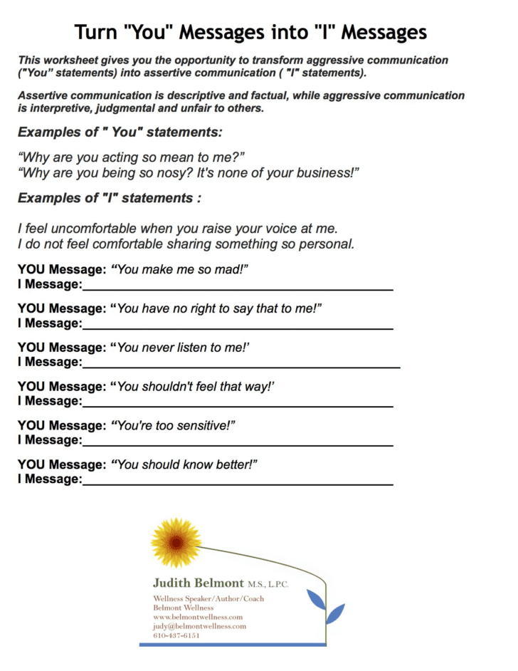 Couples Therapy Worksheets