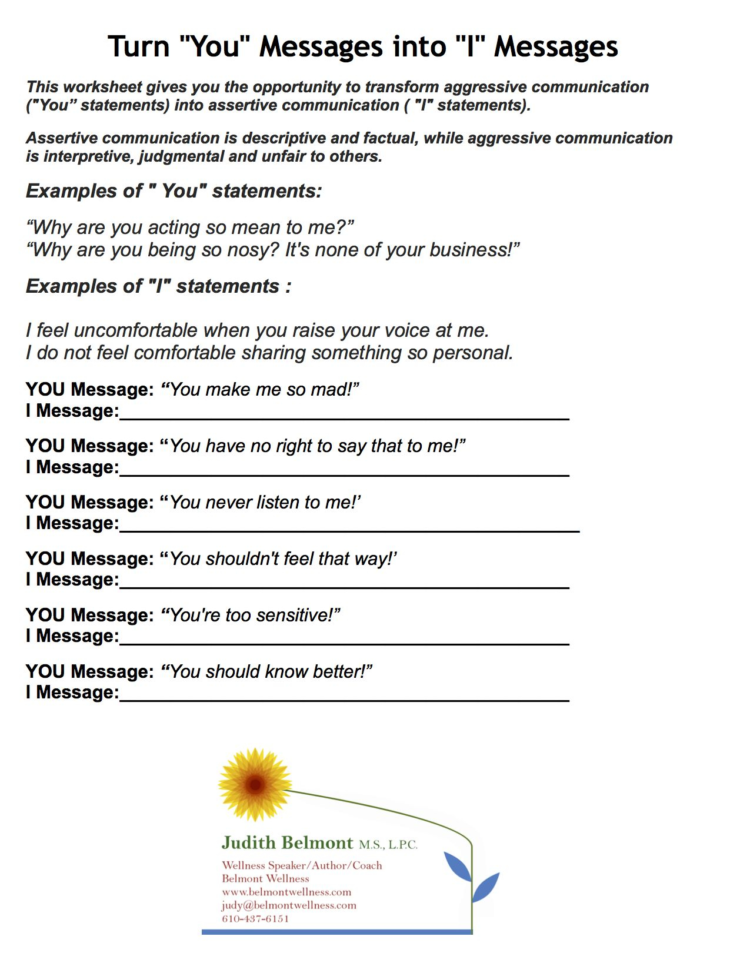 Couples Therapy Exercises Worksheets