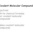 Covalent Molecular Compounds