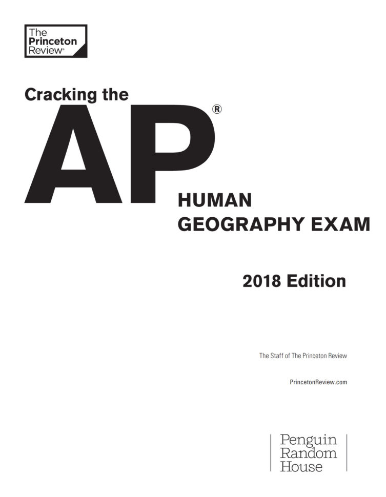 Cracking The Ap Human Geography Exam 2018