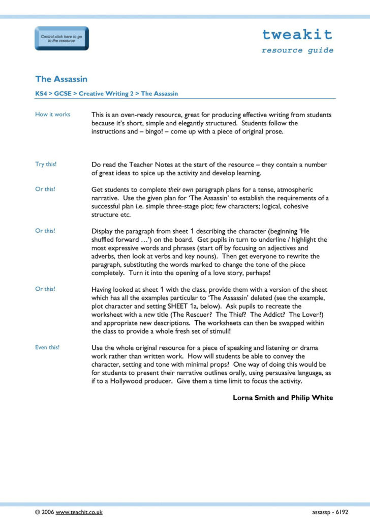 Year 8 creative writing task pdf picture