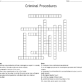 Criminal Justice Crossword  Word