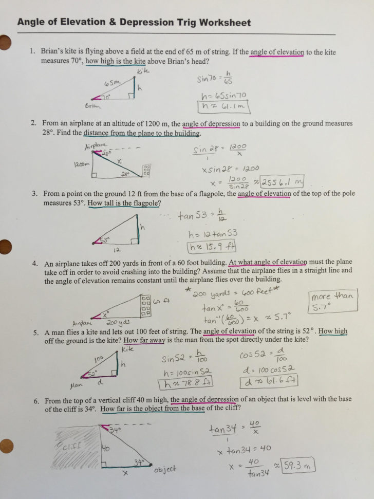 geometry-worksheet-8-5-angles-of-elevation-and-depression-db-excel