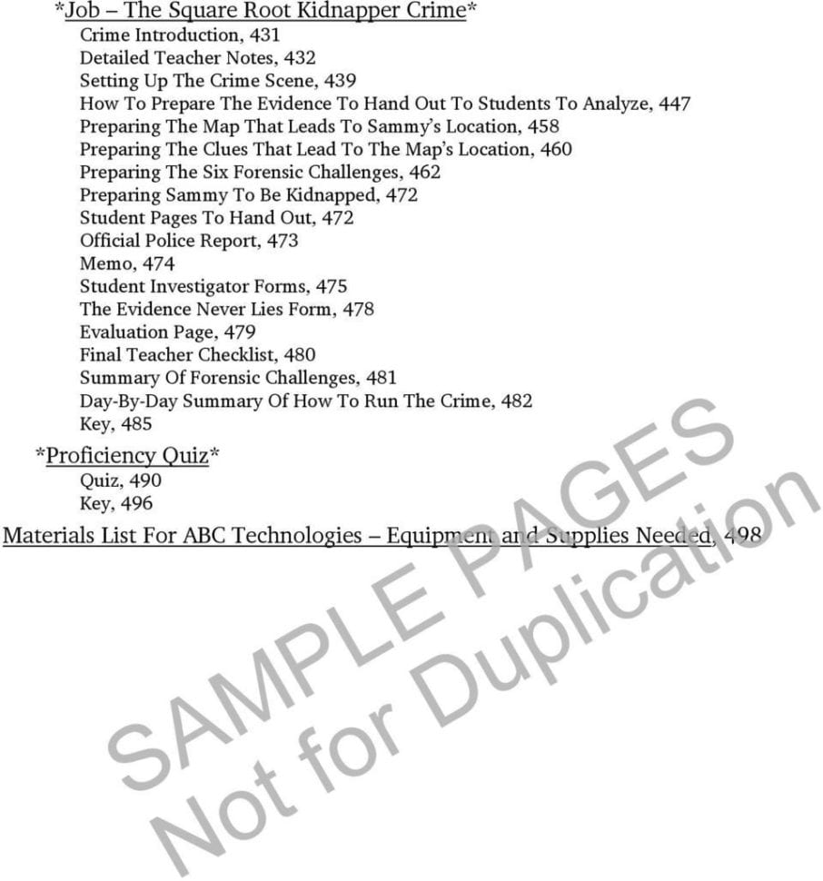Csi Forensics Student Lab Worksheet Answers