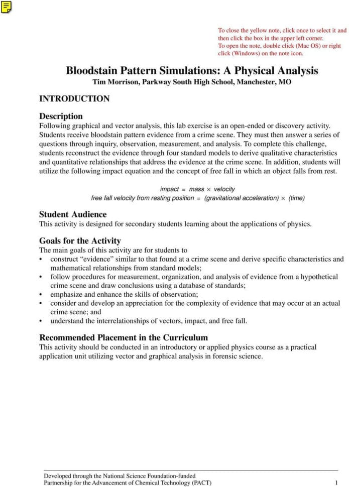 Csi Forensics Student Lab Worksheet Answers