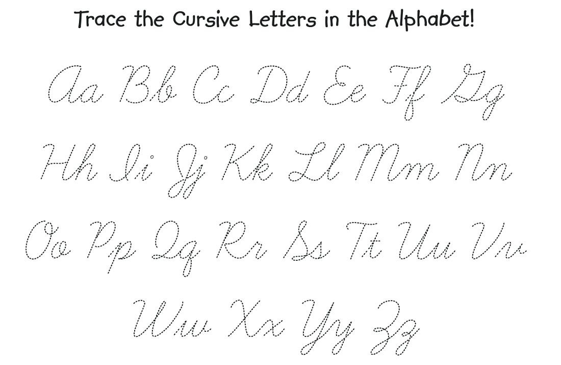 Cursive Alphabet Tracing Worksheets Az Pdf Printable — db ...