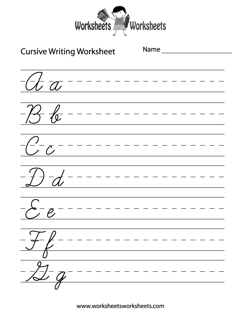 Cursive Alphabet Practice Sheets Pdf Cursive Writing Template 8