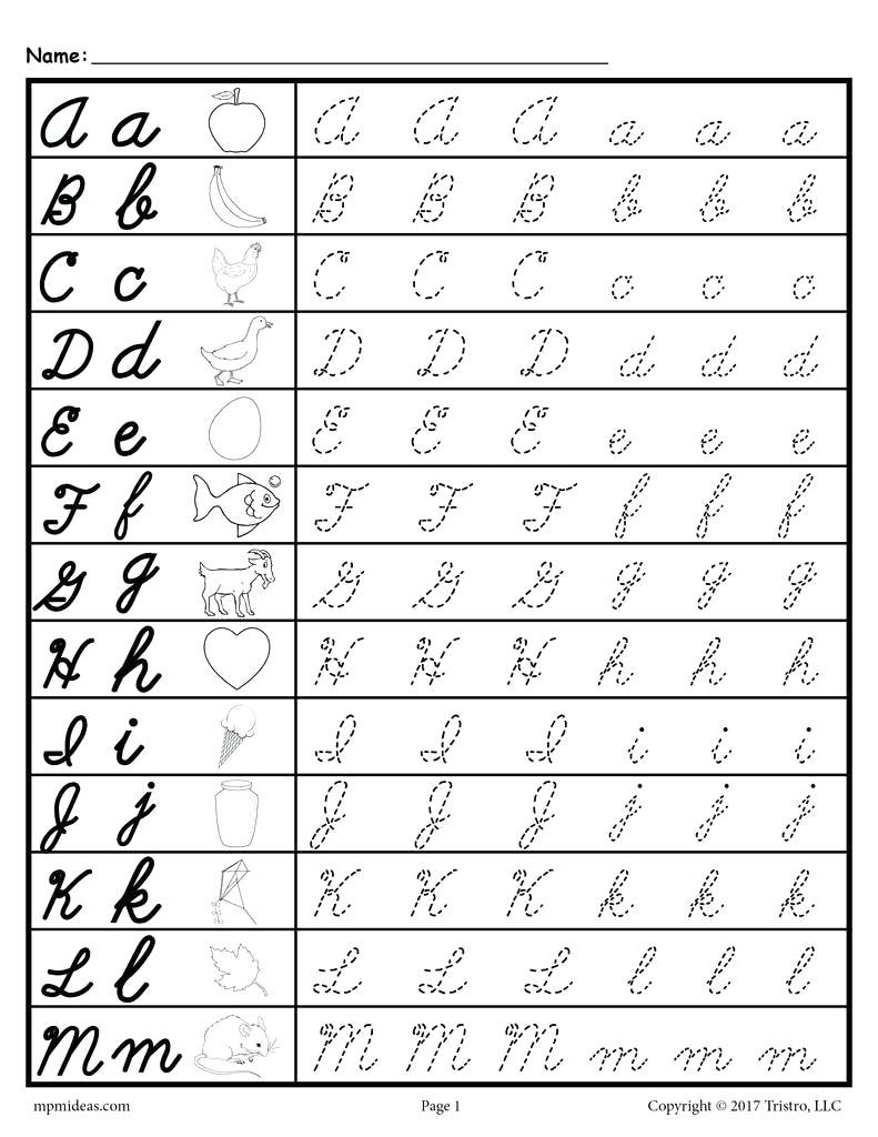 Cursive Tracing Worksheet – Pointeuniformclub