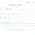 Custom Handwriting Worksheets – Sandboxpaperco
