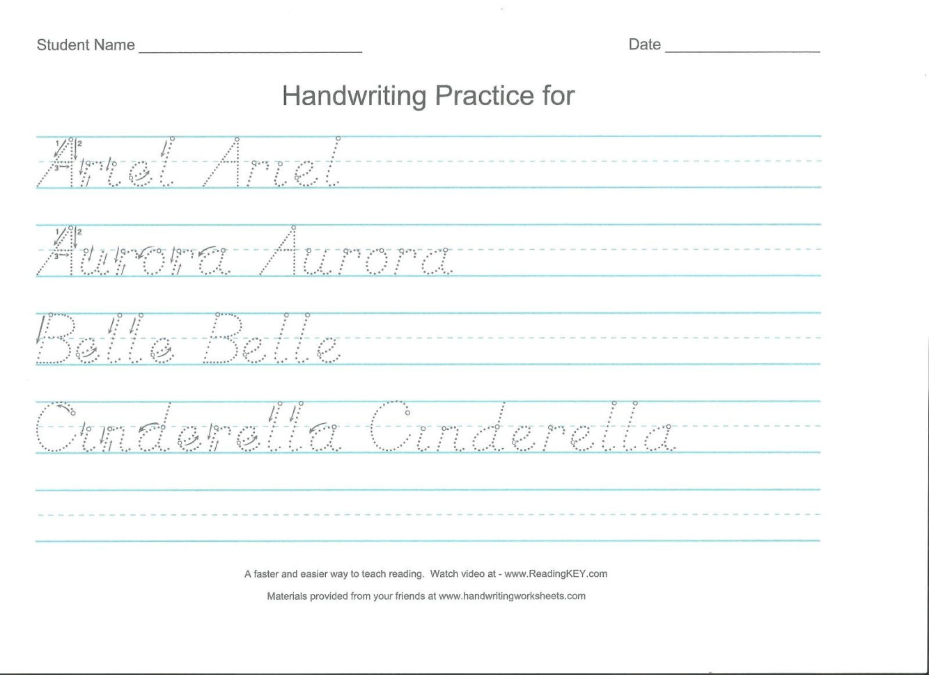 Custom Handwriting Worksheets – Sandboxpaperco
