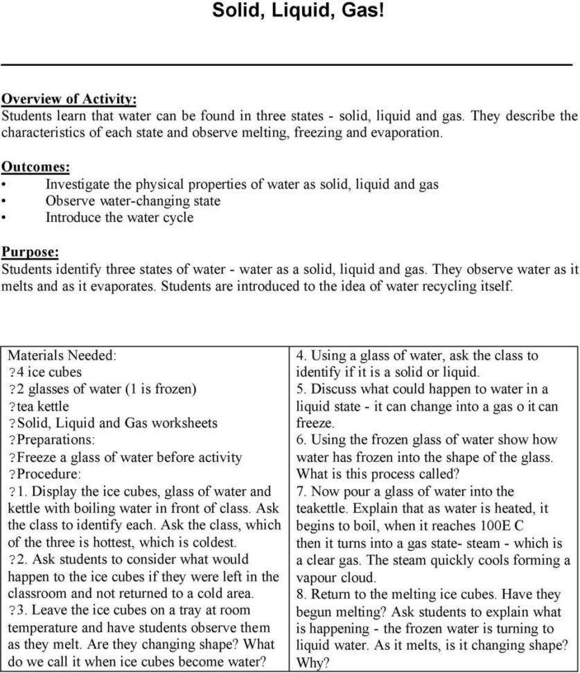 Cycles Of Matter Worksheet Answers
