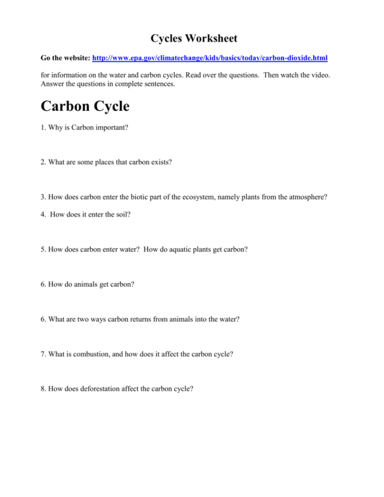 Cycles Worksheet  Coach Nowell
