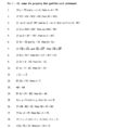D3 Algebraic Properties Worksheet