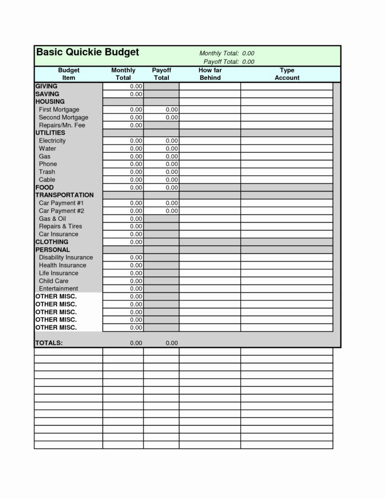 Dave Amsey Budget Spreadsheet Zero Based Of Monthly Bud