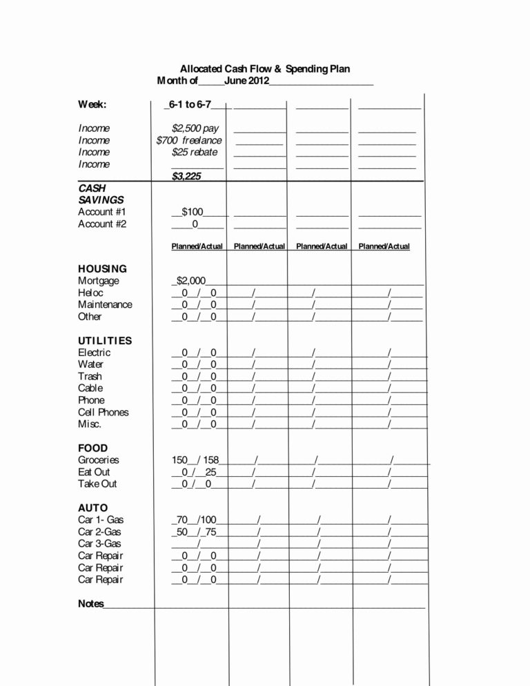 Spending Plan Worksheet — db-excel.com