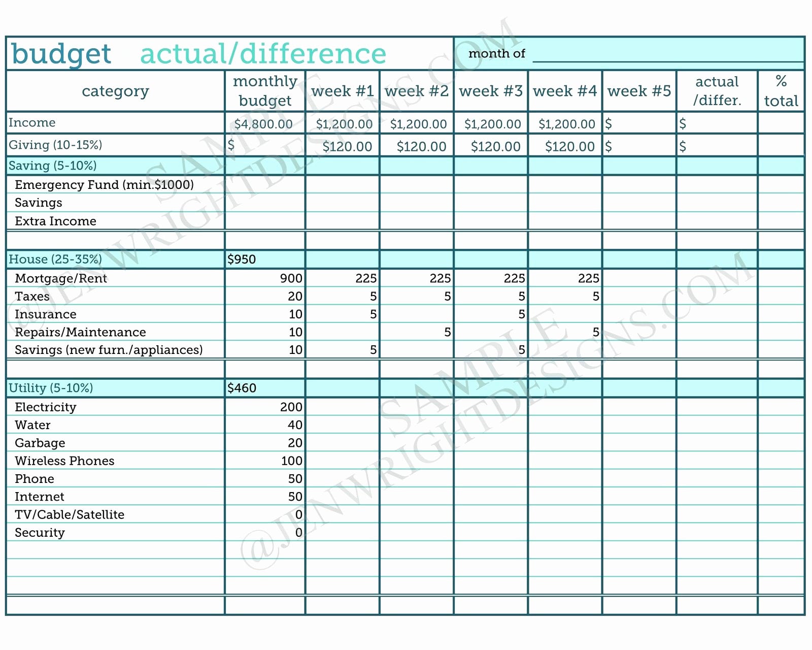 dave ramsey budget worksheets