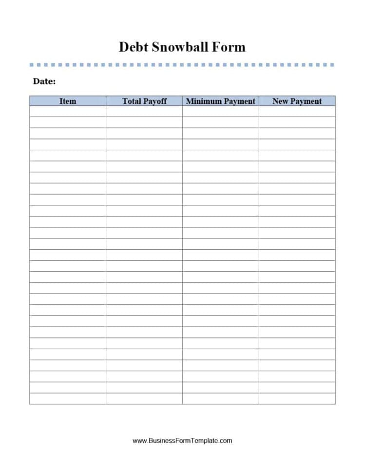 Debt Snowball Worksheet Printable Math Worksheets