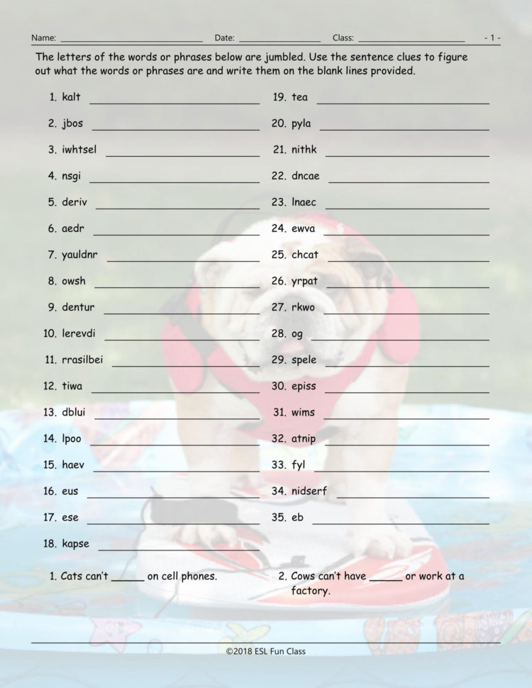 Decoding Unfamiliar Words Worksheets