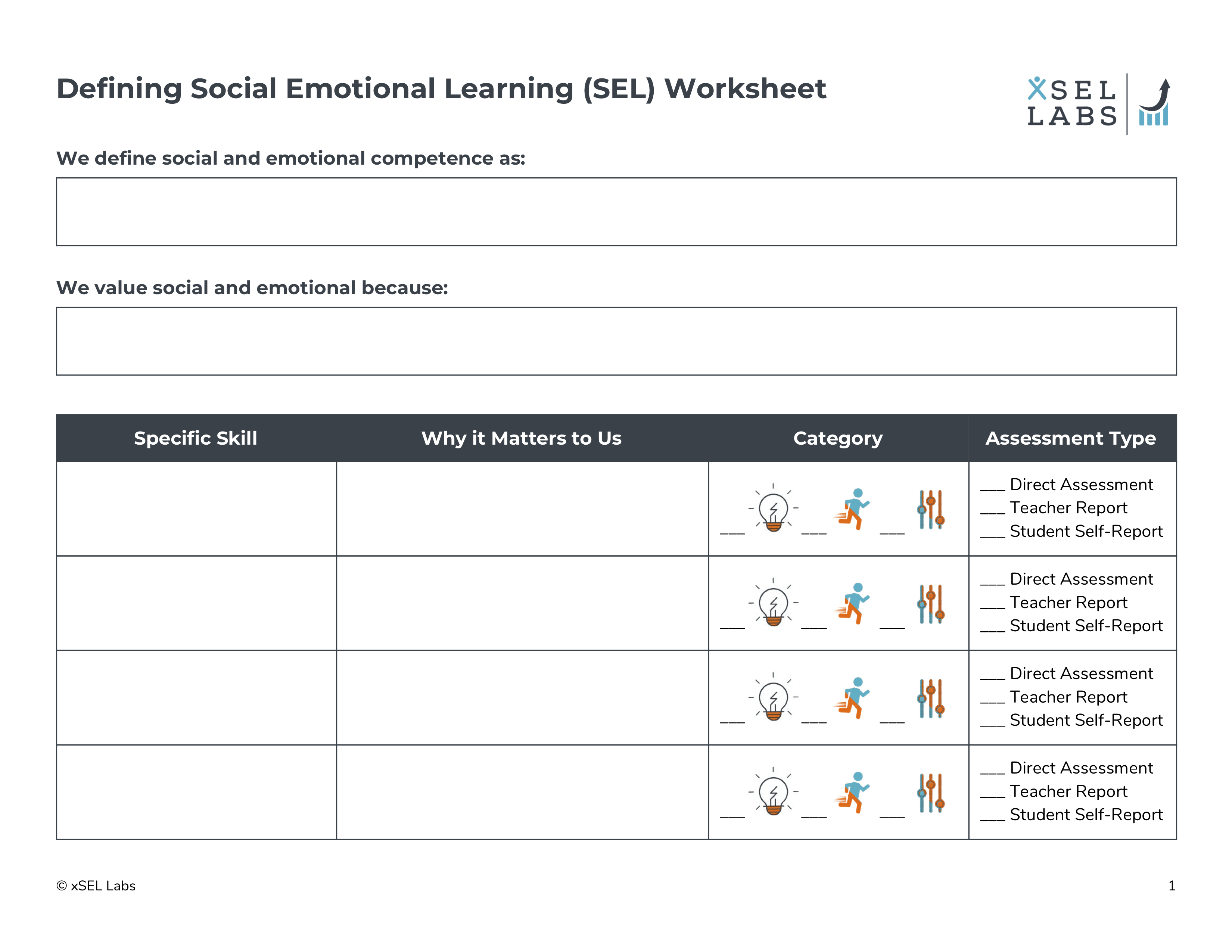 Defining Social Emotional Learning Sel Skills  Xsel Labs