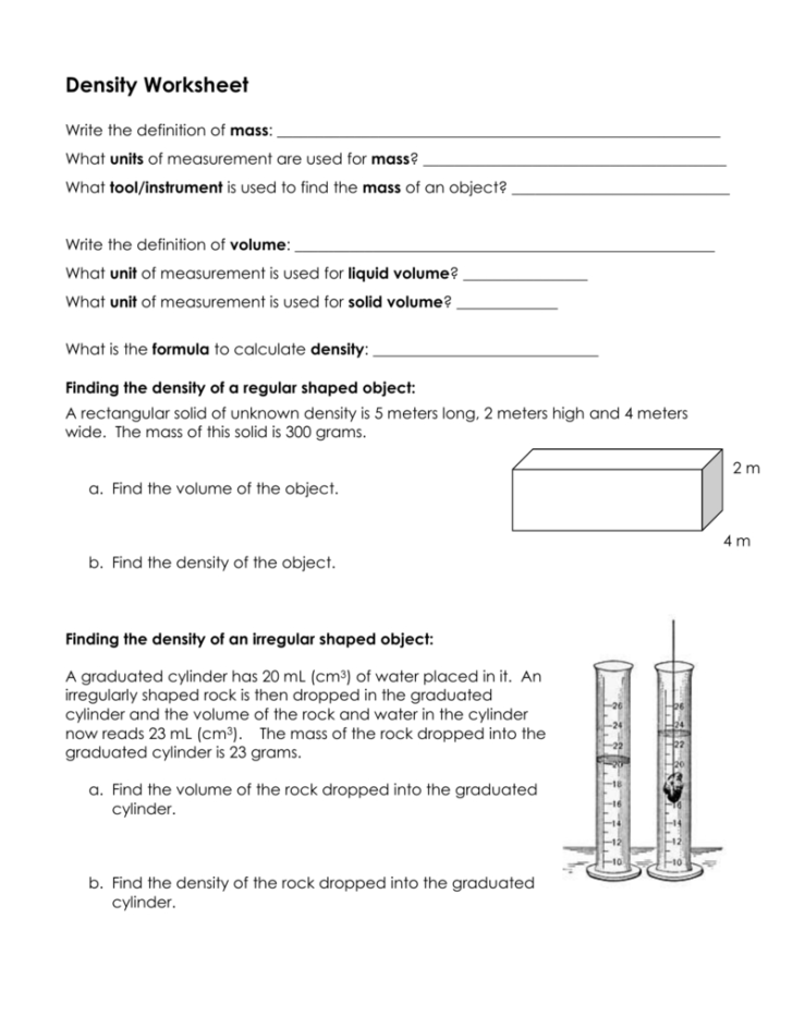 Graduated Cylinder Measuring Liquid Volume Worksheet Answer Key Db