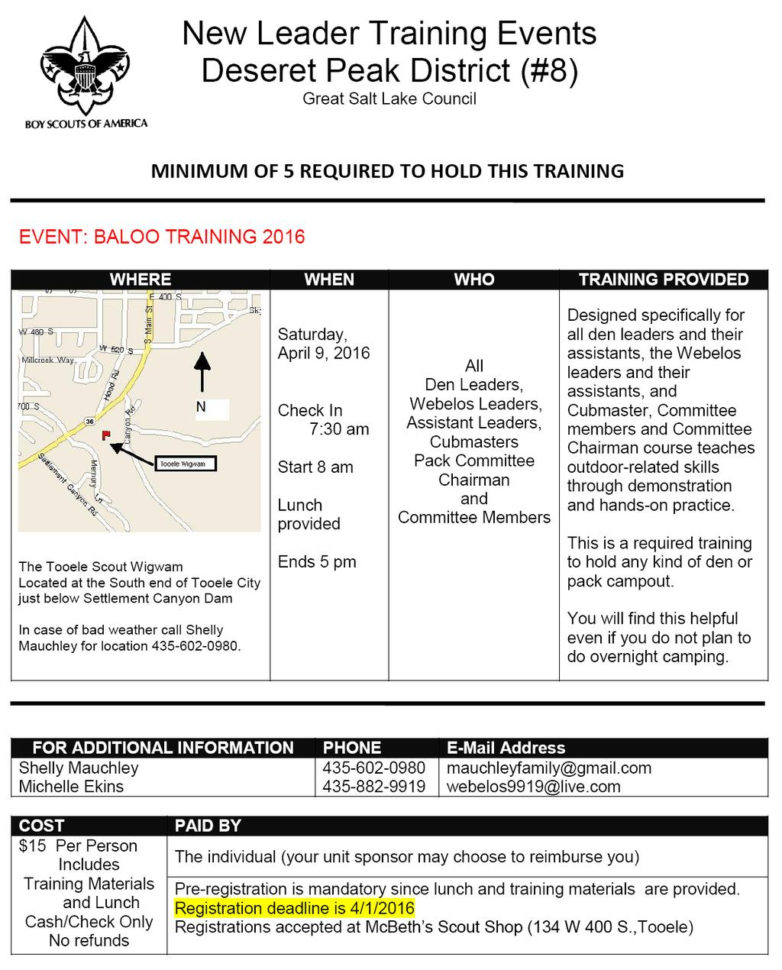 Deseret Peak District 8 February 2016 Cub  Newsletter