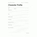 Detailed Character Profile Worksheet Teaching Resource